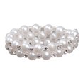 thumbnail image 2 of Pulsera de Diamantes de Imitación Y Perlas Artificiales Excelente Pulsera de Varias Filas - 2 Row 2 hileras Sunnimix Faux Pearl Rhinestone Brazaletes, 2 of 7