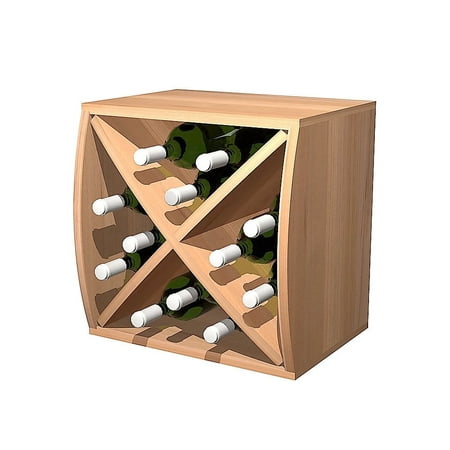 Wine Cellar Innovations  Brown Wood Convex Curvy Wine