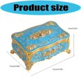 thumbnail image 3 of Jewelry Storage for Women Featuring Glossy Finish Including Alloy Build and Floral Engraving Multicolor, 3 of 4