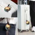 thumbnail image 6 of Sea Lion 2Pcs PU Leather Round Luggage Tags with Privacy Cover and Name ID Tag for Suitcase, Handbags, Backpacks, School Bags, 6 of 6