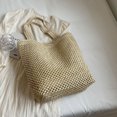 thumbnail image 3 of [Doblar para Entrega Y Realizar Un Pedido Al Subproveedor] 9606 Bolso Paja Gran Capacidad Con Letras Bolso Paja Versátil para Ir Al en La Playa (Beige) Beige Con Placa Base, 3 of 9
