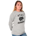 thumbnail image 4 of Stay Hungry Foodie Tiger Wolf Workout Long Sleeve TShirt Men Women Brisco Brands L, 4 of 6