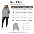 thumbnail image 5 of Womens Zip up Sweatshirt, Stand Collar Fleece Jackets No Hood, Lightweight Casual Solid Color Long Sleeve Zipper Front Fall Jackets with Pockets B-Gray S, 5 of 10