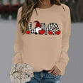thumbnail image 2 of EHQJNJ Chandails en Molleton Tendance pour Femmes 2024 Mode Décontractée Manches Longues Col Rond Chandails en Molleton Imprimés Pull Sans Capuche Chandails en Molleton Graphiques Col Rond Femmes Chandails en Molleton Gris Col Rond, 2 of 4
