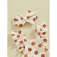 thumbnail image 6 of Musuos Baby Girls Summer Romper 3 6 12 18M trawberry/Flower/Cherry Print Fly Sleeve Frills Bodysuit and Headband, 6 of 9