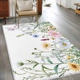thumbnail image 2 of Farms Wildflowers 3x5 Area Rugs for Living Room, Herbs Countryside Watercolor Floral Leaf Non Slip Floor Mat Washable Low-Profile Indoor Carpet for Bedroom, Dining Room, Bathroom, 2 of 9