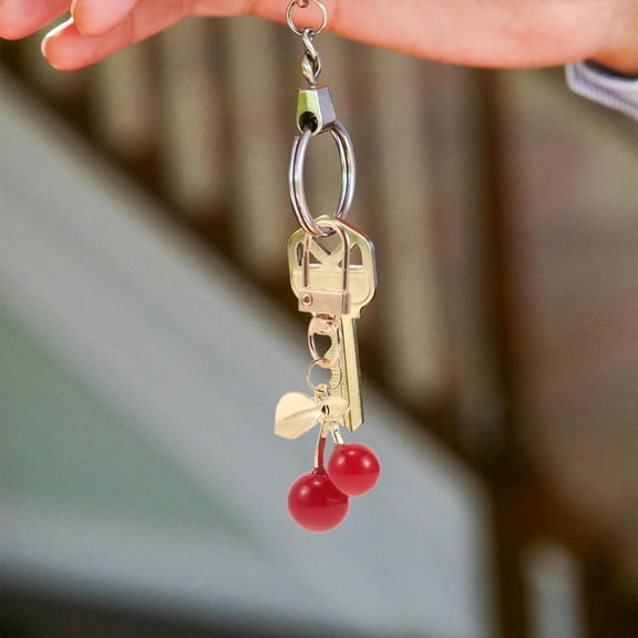 MLINS Cherry Letter Keychain Charms for Women Bags, Stylish Ladies' Accessory Chains, Perfect