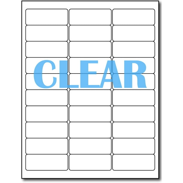 Crystal Clear Address Labels for Laser Printers (2 5/8" x 1") 10