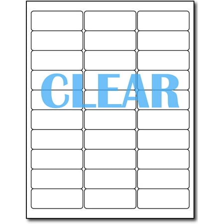 Crystal Clear Address Labels for Laser Printers (2 5/8