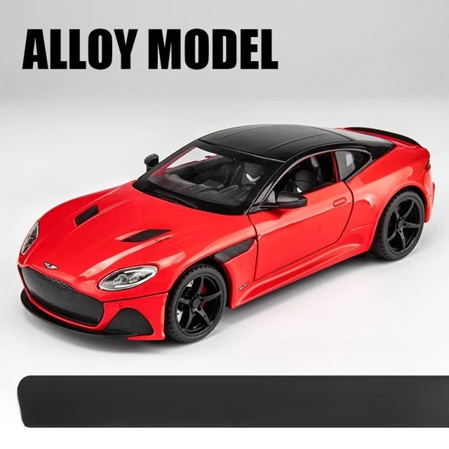 1:22 Aston Martin DBS Voiture de Sport Haute Simulation Voiture Moulée sous Pression Modèle en Alliage de Métal Modèle de Voiture Avancé Objets de Collection Rouge