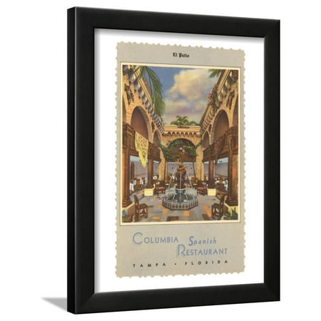 Columbia Spanish Restaurant, Tampa, Florida Framed Print Wall (Best Chinese Restaurant In Tampa)