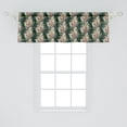 thumbnail image 2 of Garden Art Window Valance, Colorful Palm Leaves and Pampas Grass Foliage Botanical Style Print, Curtain Valance for Kitchen Bedroom with Rod Pocket, 54" X 18", Hunter Green Multicolor, by Ambesonne, 2 of 2