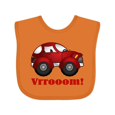 

Inktastic Red Vroom Racer Car Gift Baby Boy or Baby Girl Bib