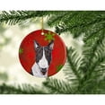 thumbnail image 2 of Bull Terrier Red Snowflakes Holiday Ceramic Ornament, 2 of 2