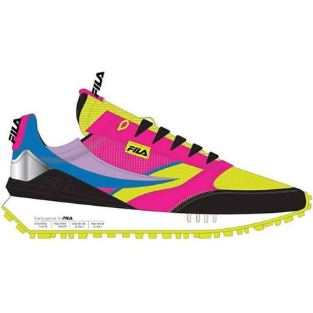 

Womens Fila Renno N Generation Shoe Size: 7 Safety Yellow-Pink-Black Fashion Sneakers