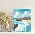 thumbnail image 2 of Coastal Town Beach Ocean Canvas Painting，Suitable for Living Room， Bedroom， Bathroom， Office， and Hotel Decoration., 2 of 8