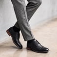 thumbnail image 6 of Bocca Men's Formal Business Shoes Black Classic Lace Up Oxford Shoes 8M, 6 of 8