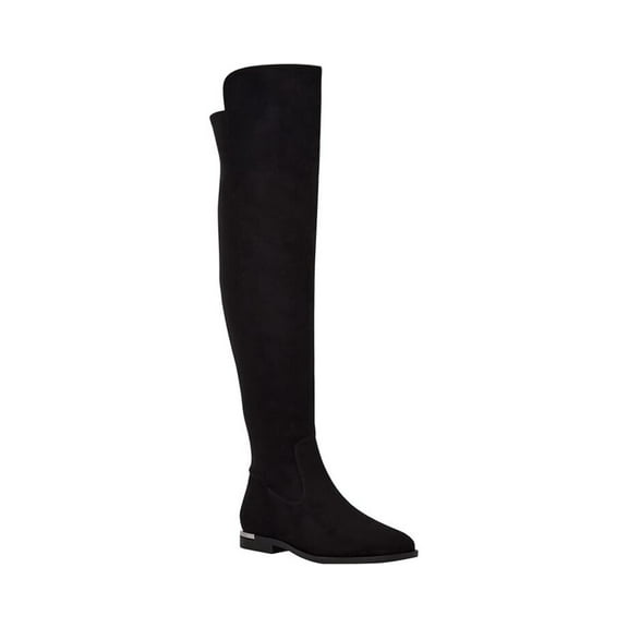 Calvin Klein Rania 2 Boots Women's US 6 Black Suede Over-The-Knee Riding KHD462