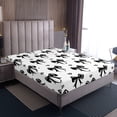 thumbnail image 4 of Erosebridal Princess Bowknot Sheet Set Queen, Black Bow Bedding Sets Queen Size, Cartoon Decor,, 4 of 7