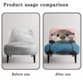 thumbnail image 6 of HELLHERO Classic Elastic Bottom Armless Accent Chair Protector for Armless Chair, Armless Accent Chair Soft Cover Otter, 6 of 8