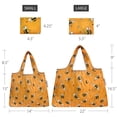 thumbnail image 2 of Wrapables Large & Small Foldable Tote Nylon Reusable Grocery Bags, Set of 2, Yellow Bees, 2 of 5