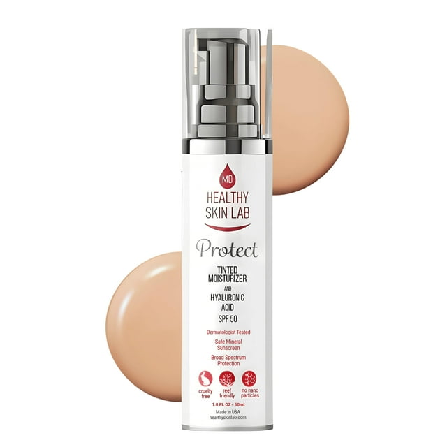 Crema hidratante con color y protector solar mineral SPF 50 50 ml