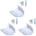 thumbnail image 1 of 12 Conectores Esquina Universales para Muebles Acero Inoxidable Con Tornillos() Color Blanco, 1 of 9