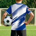 thumbnail image 6 of Boys 2026 Summer Loose Fit Short Sleeve T-Shirt Red and White Color Block Tee with colorful ink splatter print design Casual Kids Top for Daily Comfort Wear Back To School Birthday Gifts Ages 3-13Y, 6 of 7