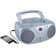 thumbnail image 1 of Sylvania SRCD243MSL Boombox Portable CD Radio (Silver), 1 of 5