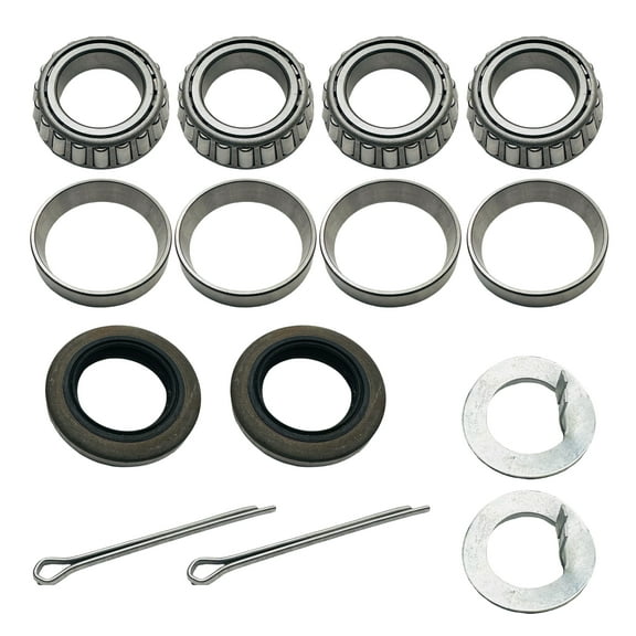 Arbor King Set of 2000-2200# Trailer Axle Bearings Kit L44649 L44610 for 1-1/16" Trailer Axle, Grease Seal 12192TB ID 1.250" and 15192TB ID 1.500" Cotter Pin