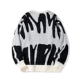 thumbnail image 2 of Men's Abstract Pattern Crew Neck Pullover Sweater Long Sleeve Casual Knit Top, 2 of 4