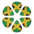 thumbnail image 6 of 6 Pack Guitar Picks Plectrums Jamaica Flag Jamaican Guitar Pick Guitar Picks for Women Men Beginner Guitar Palyers, 6 of 7