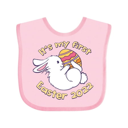 

Inktastic It s My 1st Easter 2022 with Bunny and Dyed Egg Gift Baby Boy or Baby Girl Bib