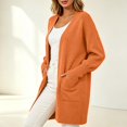 thumbnail image 5 of QGJZVUNL Long Cardigans for Women with Pockets Fall Winter Knitted Long Sleeve Sweaters Coats Size S, 5 of 7