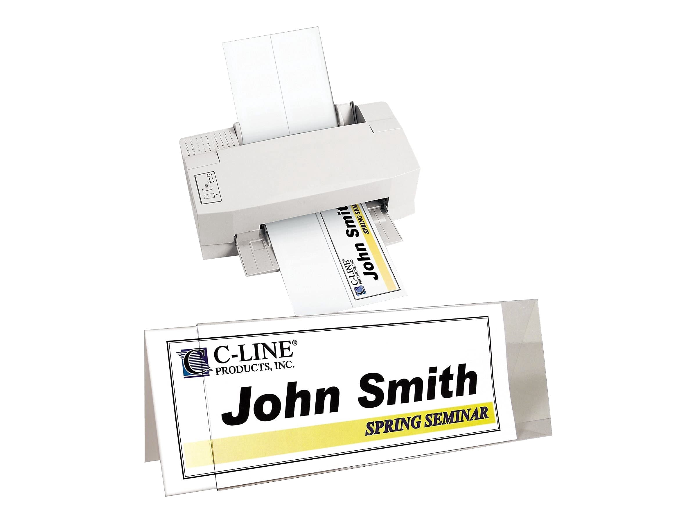 C-Line Tent Card Holders, 4 1/4" x 11", Rigid Heavyweight Clear Plastic, 25/Box
