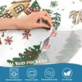 thumbnail image 3 of Yayeee Kitchen Curtains Tier Pair Light Filtering 27"x24" Rod Pocket Short Cafe Window Panel, Brown Christmas House, 3 of 7