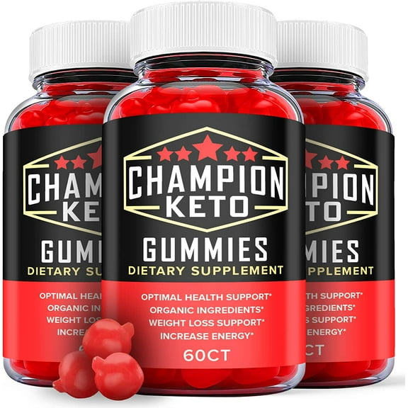 (3 Pack) Champion Keto ACV Gummies - Supplement for Weight Loss - Energy & Focus Boosting Dietary Supplements for Weight Management & Metabolism - Fat Burn - 180 Gummies