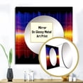 thumbnail image 3 of Designart "Sound Waveform Abstract Vibrations V" Abstract Shapes Multicolor Large Square Mirror - Square Bedroom Mirror Printed Wall Decor - Transitional Square Printed Wall Mirror Art, 3 of 5