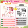 thumbnail image 2 of JoyStone Kids Gardening Tool Set with Wheelbarrow and Watering Can, 16-Piece Set with Wooden-Handle Tools, Pink, Ages 3-6, 2 of 12
