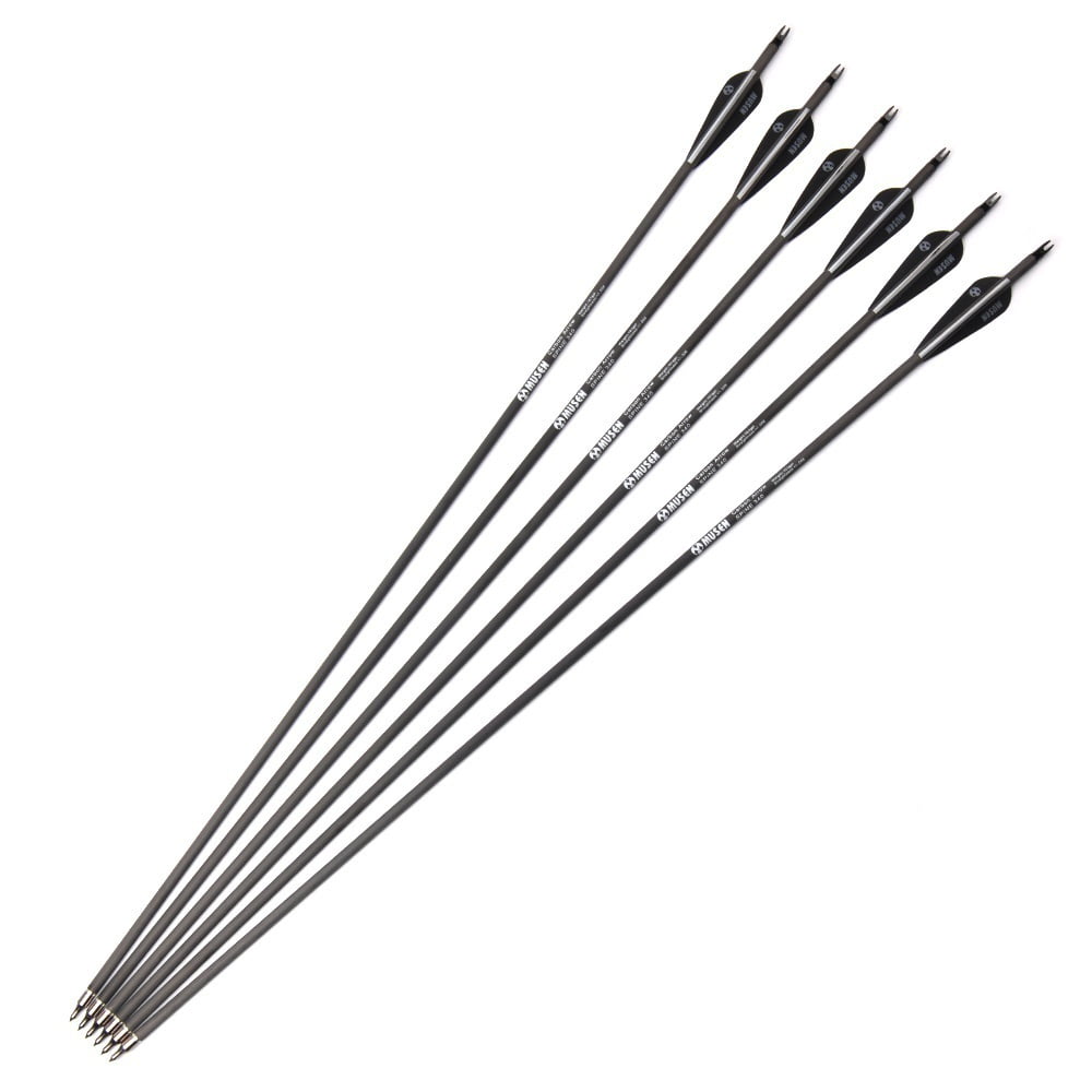 6pcs  30inch Aluminum Shaft Archery Replaceable tip Arrows arow F Recurve Bow 