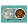 thumbnail image 1 of Hedgehog Pet Mat for Food and Water, Ornate Hedgehog Illustration with Motifs on Polka Dotted Background, Non-Slip Rubber Mat for Dogs and Cats, 18" X 12", by Ambesonne, 1 of 2