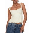 thumbnail image 2 of Women Lace Babydoll Tank Top Cap Sleeve See Throught Y2k Summer Going Out Crop Tops S, 2 of 9