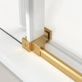 thumbnail image 5 of 56'' - 60'' W X 76'' H Single Sliding Frameless Shower Door With 3/8 Inch (10Mm) Clear Glass In Brushed Gold, 5 of 6