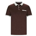 thumbnail image 6 of Fnnxeal Mens Polo Shirts, Summer Casual Shirt With Short Sleeves Lightweight Collared Solid Shirt for Men Brown, 6 of 6
