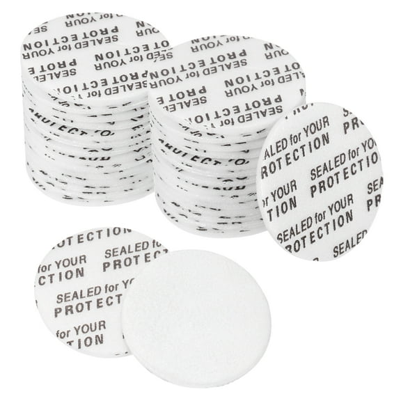 Uxcell 22mm/0.87"Foam Lid Liner, 160Pcs Adhesive Round PS Pressure Sensitive Seals, Cap Liners Resistant Tamper for Plastic Glass Jar Bottle Cap Canning Vials Seals