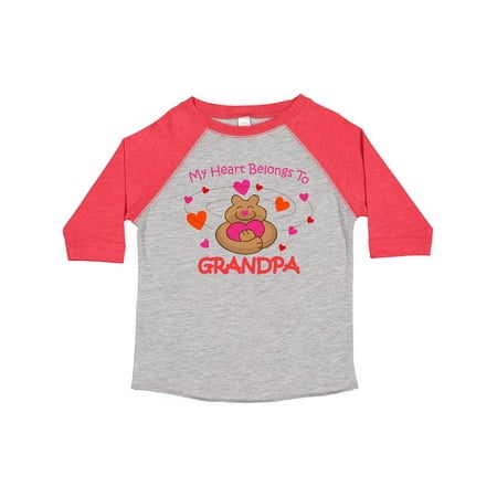 

Inktastic Heart Belongs to Grandpa Gift Toddler Toddler Girl T-Shirt