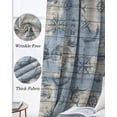 thumbnail image 3 of Nautical Blue Blackout Curtains for Bedroom Living Room Darkening Curtains 96 Inches Long Sailing Anchor Compass Lighthouse Fish Window Curtain 2 Panels Set Window Treatment Grommet Drapes 52"x96", 3 of 9