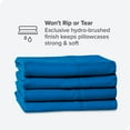 thumbnail image 5 of Bare Home Premium 1800 Ultra-Soft Double Brushed Microfiber Pillowcase Bulk Pack, Standard, 4 Pack, Medium Blue, 5 of 5