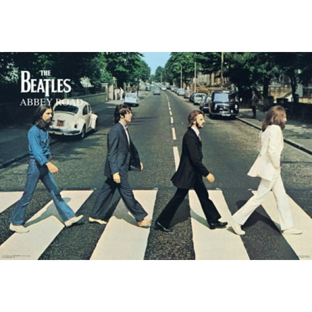 Beatles Abbey Road Mural Poster Poster Print Walmart Com Walmart Com
