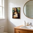 thumbnail image 2 of Funny Toilet Paper Mona Lisa Poster Canvas Wall Art Bathroom Decor, Humorous Masterpiece Parody Art Print Pictures for Powder Room, 1PC, 2 of 5